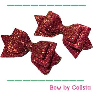 Bow by Calista - Holiday Red-ish Pink / 2-pack